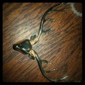 Deer Head Pearl Necklace